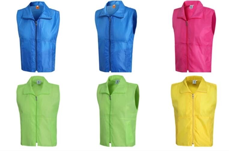 Cheap custom unisex advertising volunteer vest Waistcoat print customized LOGO whole sale promotional logo