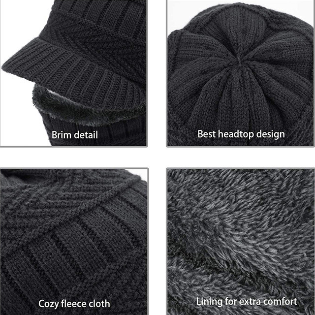 Multifunction Electric Heated Hat , SHEERFOND Rechargeable Electric Beanie Hat