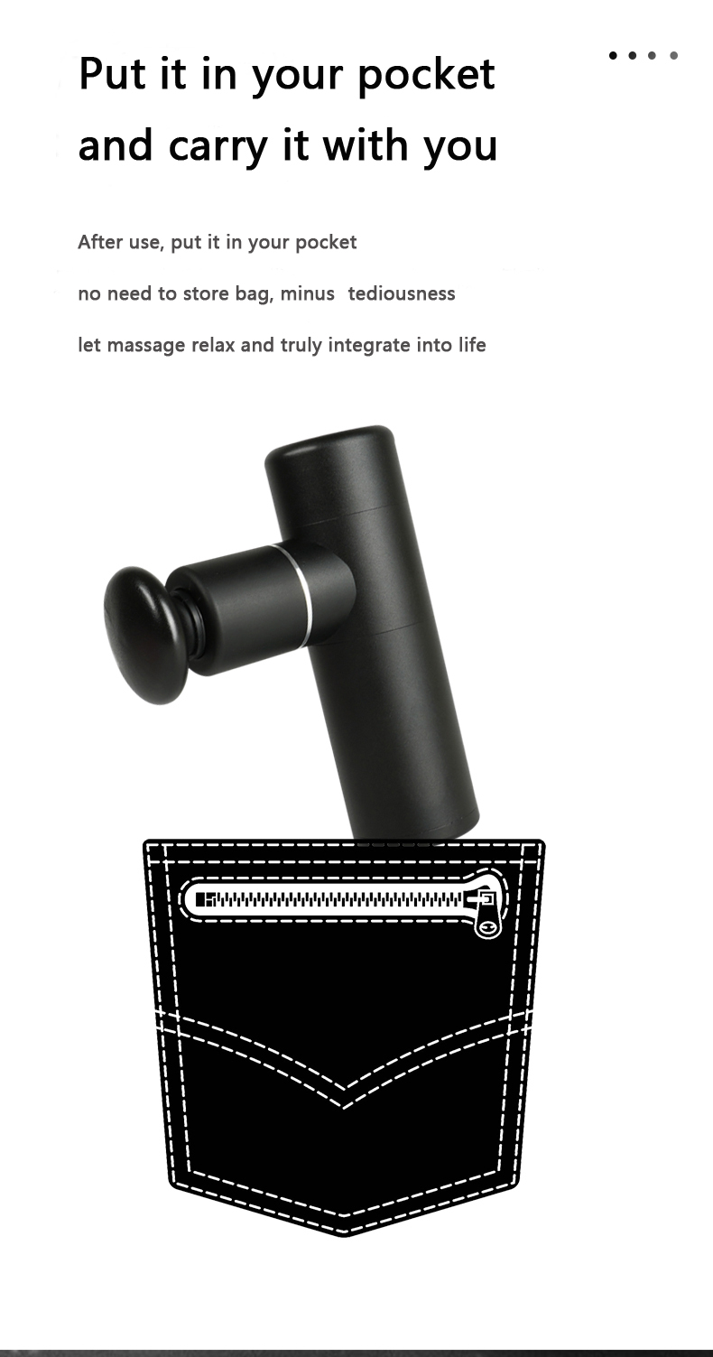 Portable Electric Fascia Massage Gun Muscle Relaxation USB Charging