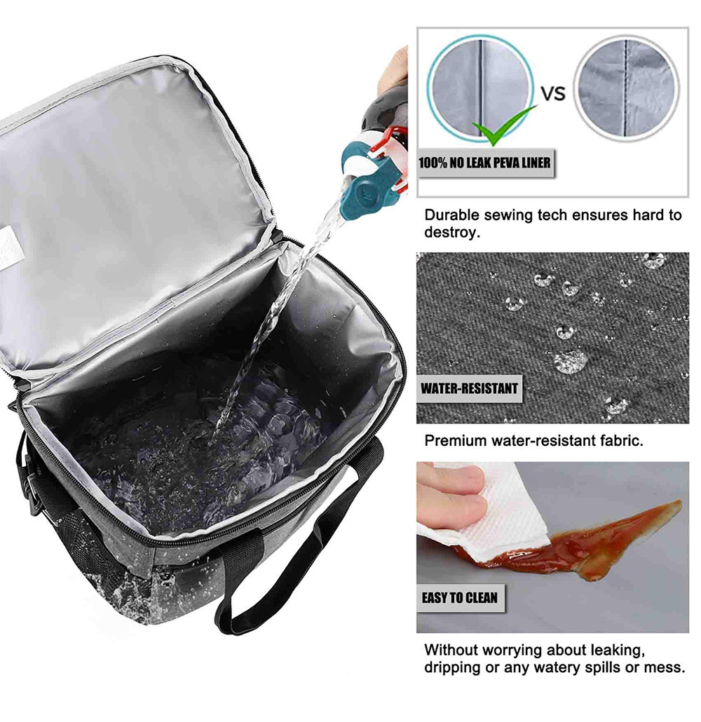 Adult Leakproof Insulated Lunch Tote With Shoulder Strap