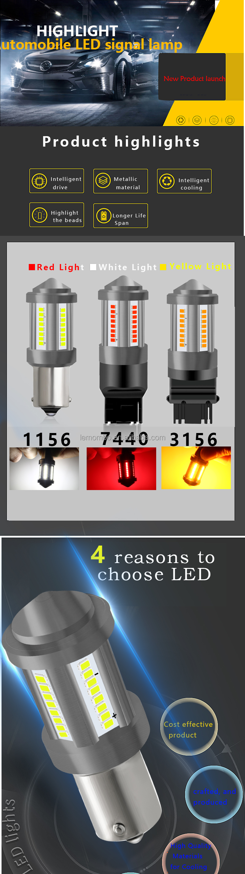 7440 LED Brake Turn Signal Lights 1156 BA15S BAY15S 2016 40SMD No Error Drl 12 V The Alarm Clock