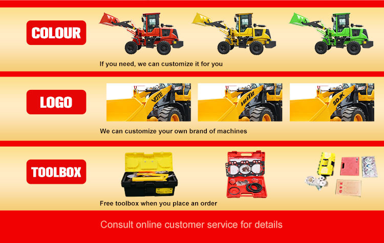 3000Kg Small Wheel Loader Construction Wheel Loader Multifunctional