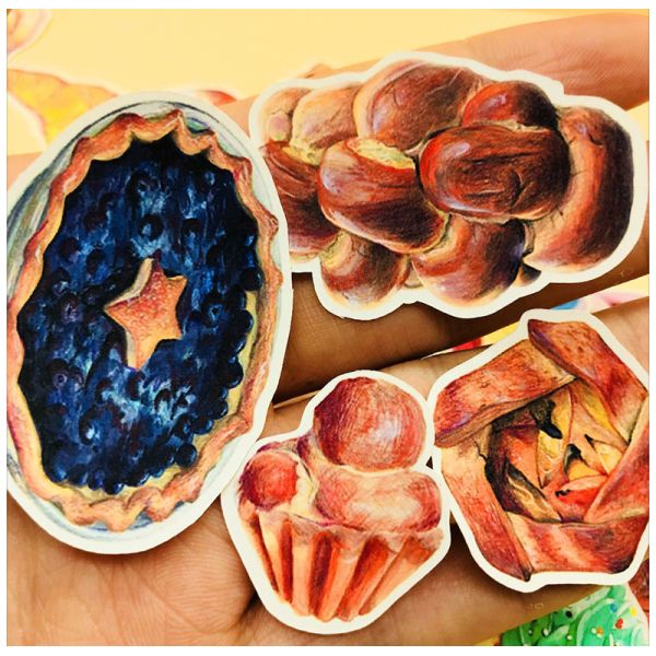 SGS Bakery Bread Hand Account Sticker Kiss Cut And Die Cut Sticker 1.5Inch