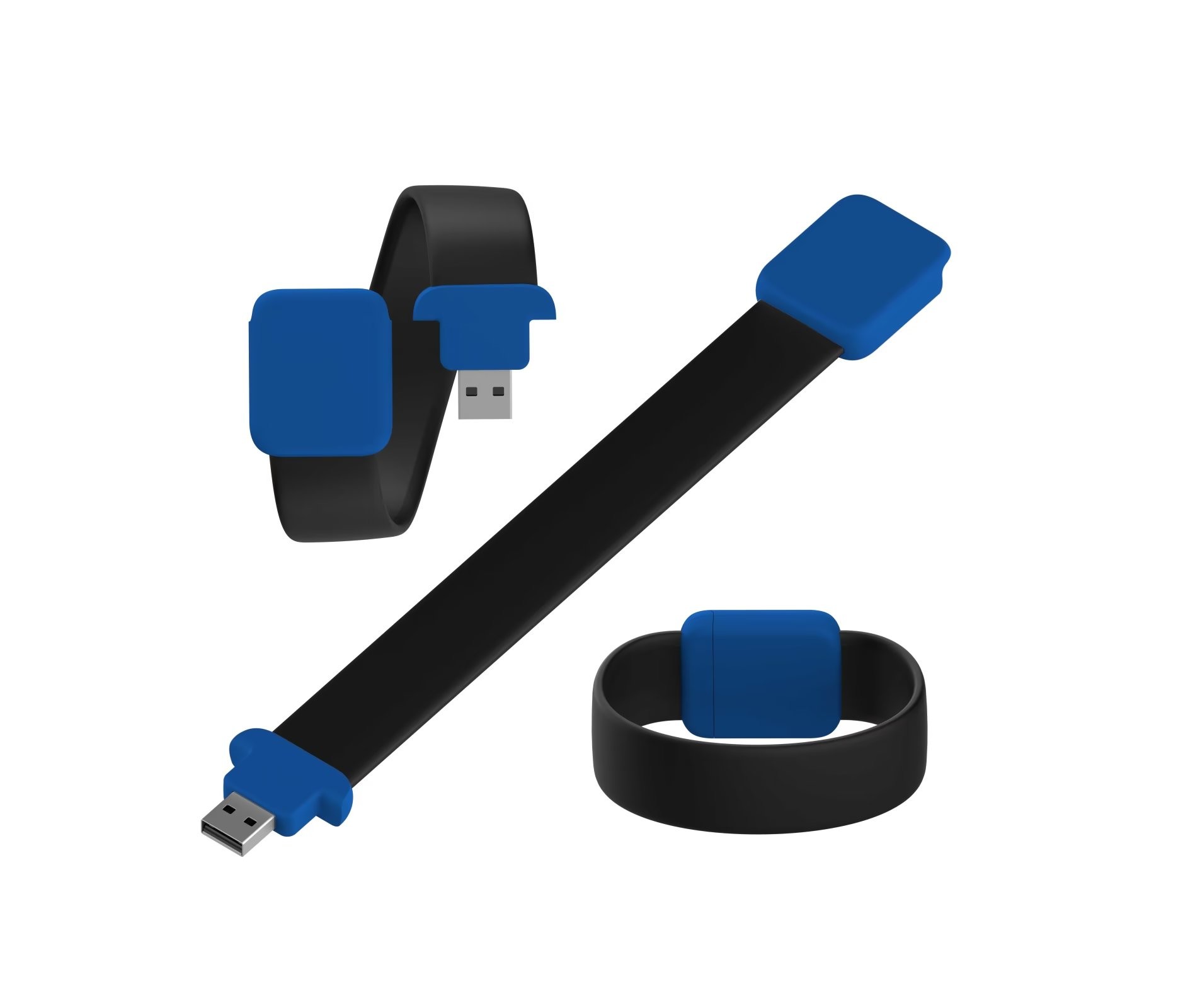 Shiny When Reading On Computer Silicone Wristband Usb With LED Light Laser Logo