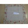 Buy cheap Flower Patterns Linen Hemstitch Tablecloth 3mm - 5mm Thickness For Household from wholesalers