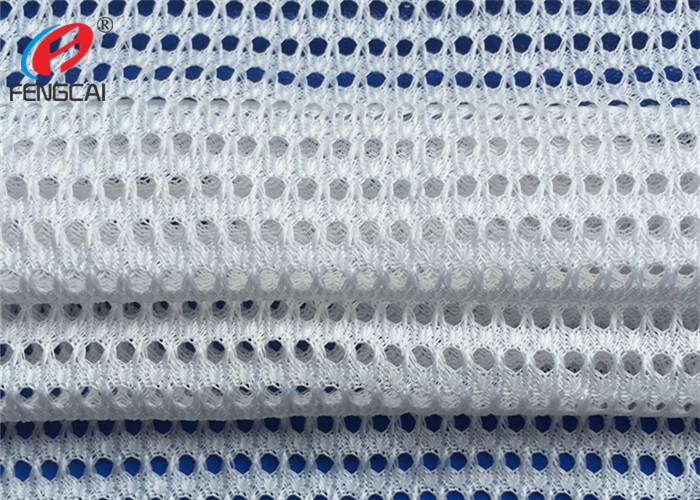 White Colour Polyester Non-Stretch Sport Mesh Fabric Lining Fabric For Clothing