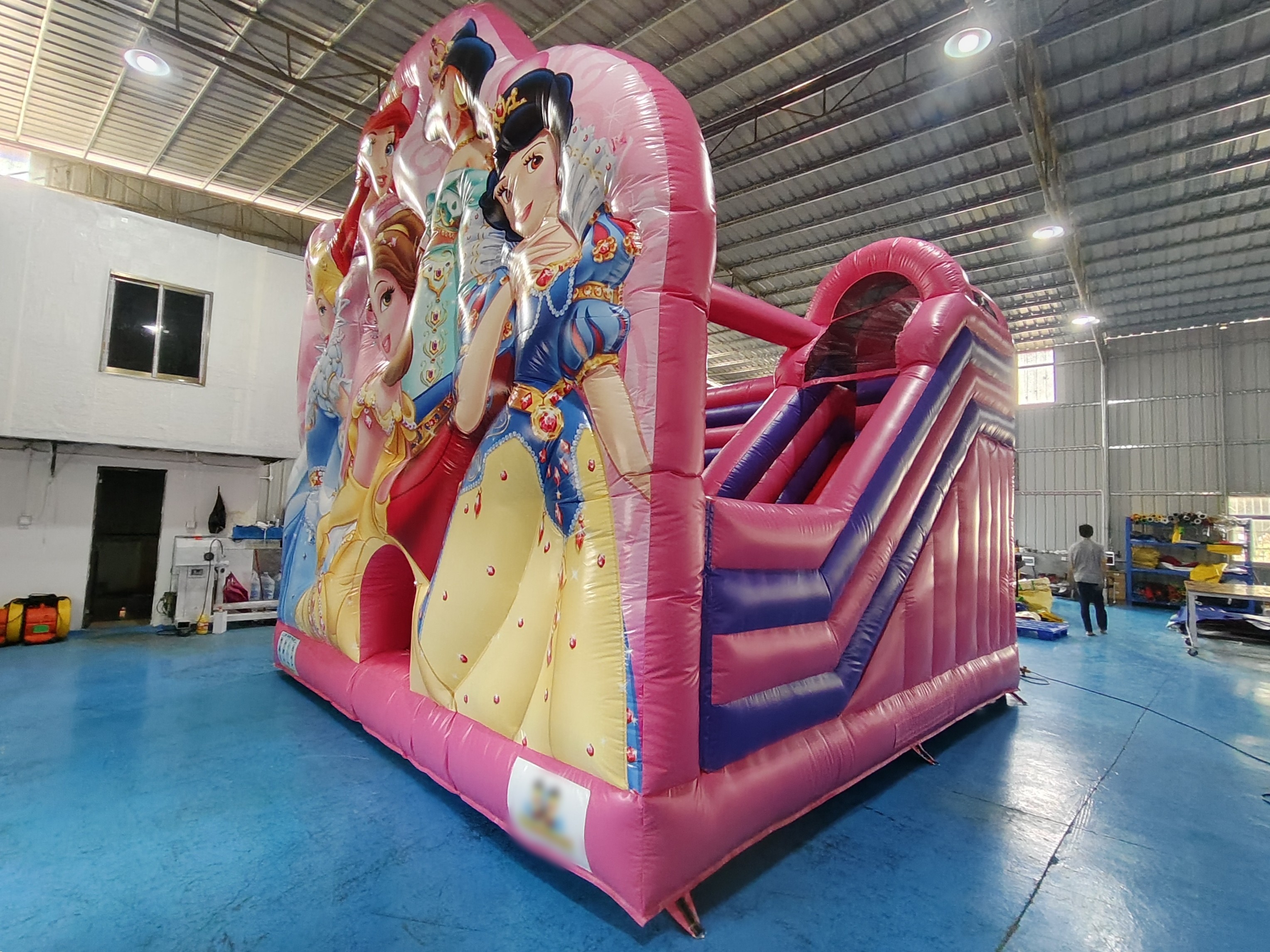 Digital Printing Inflatable Bounce House With Slides Disney Princess Inflatable Jumping Castle For Children