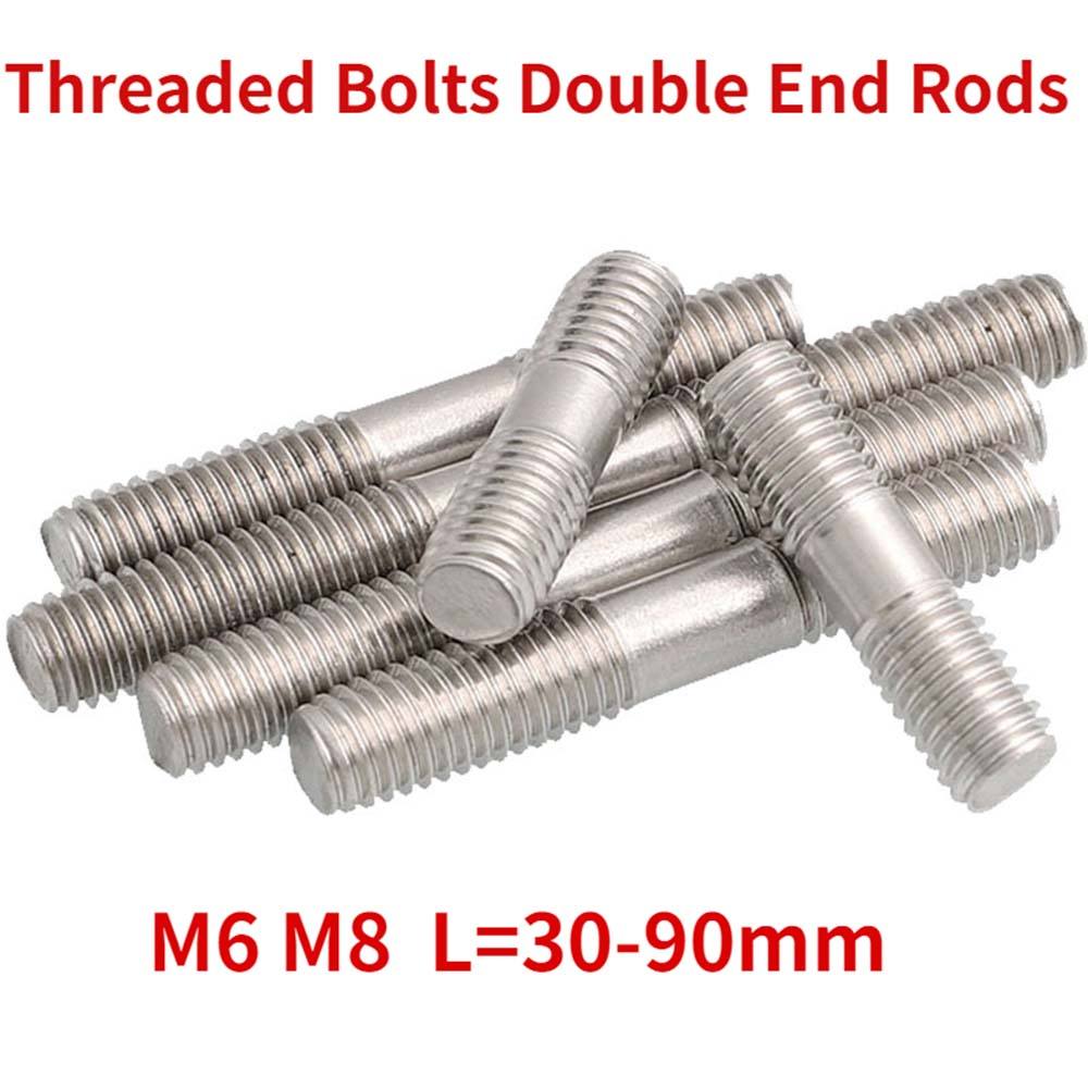 Stainless Steel 304 Threaded Rod Ends Stud Bolts in All Sizes with DIN938 and DIN939 Standards