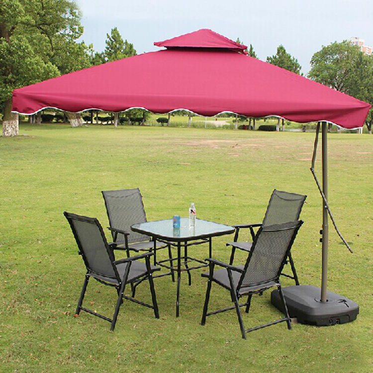 OEM Patio Umbrella With Base Aluminum Cantilever Patio Umbrella