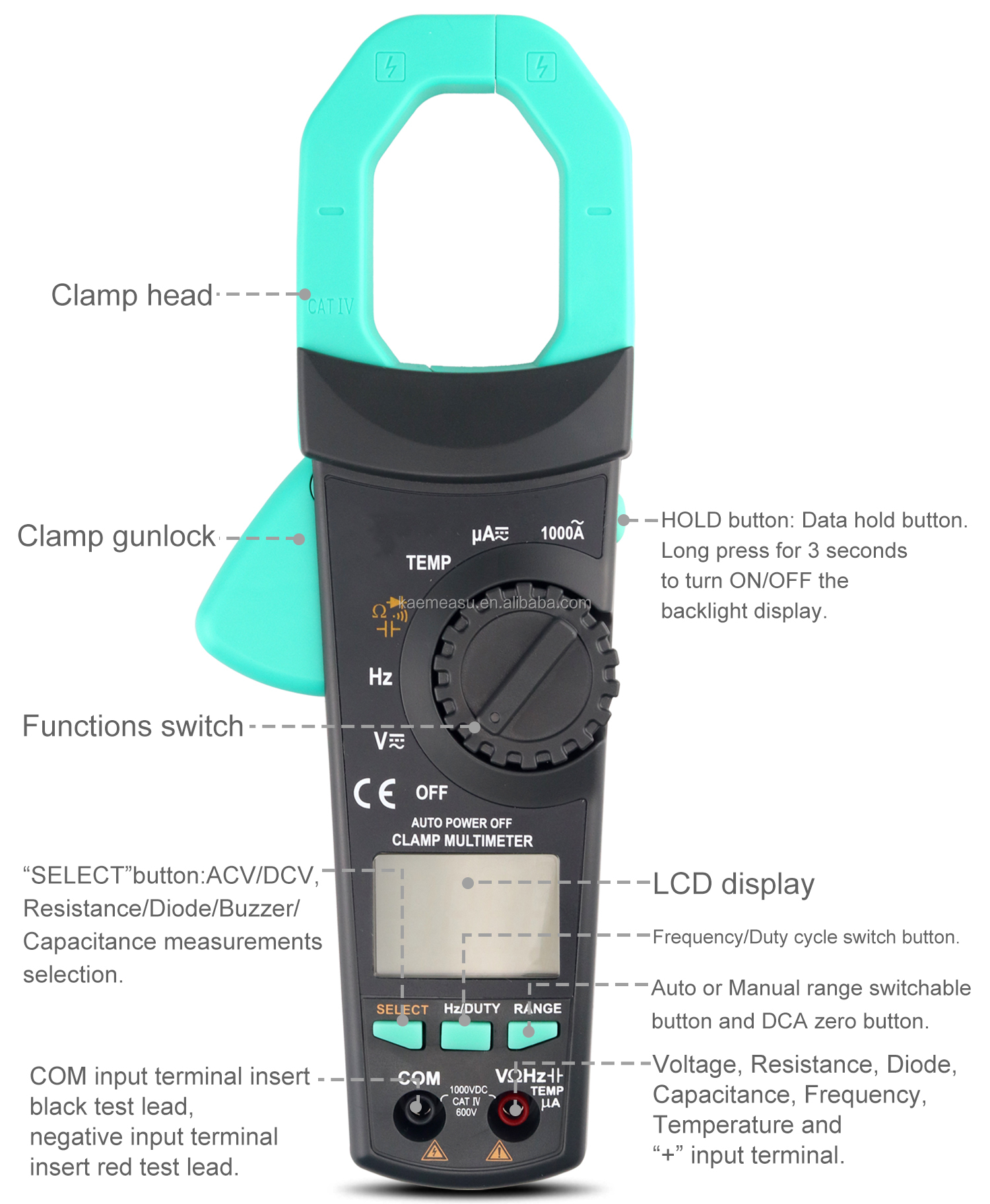 6000 Counts Ac Dc Current Multimeter Aneng Voltage Meters Clamp Multimeter Digital Clamp Meters