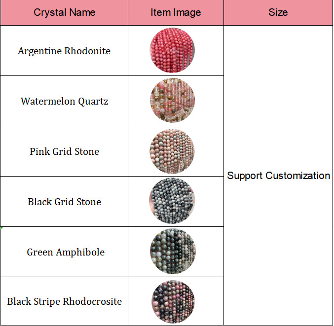Natural Black Stripe Rhodochrosite Gemstone Beads for Jewelry Making DIY Bracelets