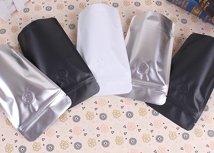 50g Subfilm Aluminum Foil Stand Up Pouch Small Bread Coffee Beans Mylar Silver Foil Bag
