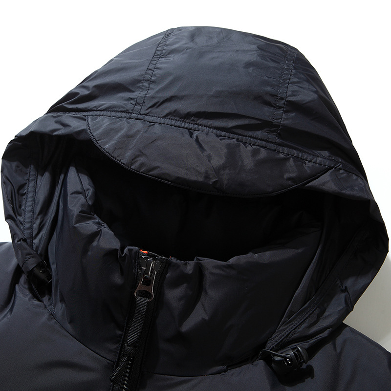 Contrast Color Cotton Padded Jackets Zip Up Men Crop Down Base Coat