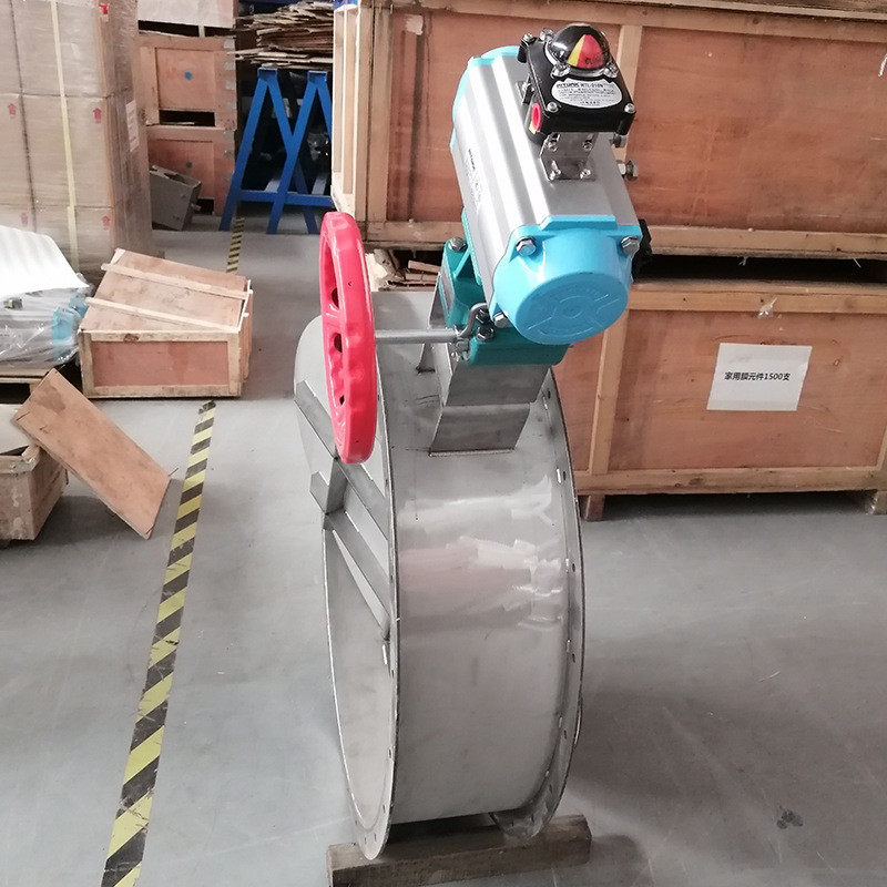 Pneumatic Butterfly Dampers Round High Temperature Industrial Butterfly Dampers