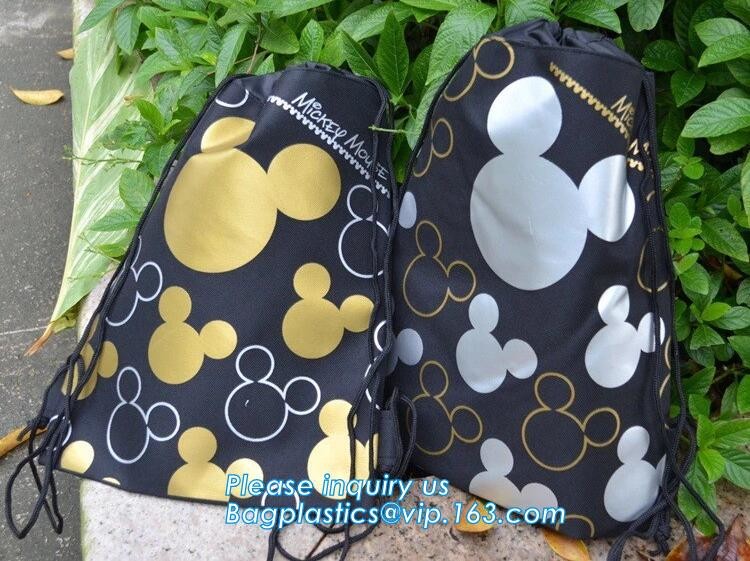 Promotion Custom Eco Friendly Sublimation Polyester Folding Shopping Bag,Promotional Sports Gym Sack Polyester Drawstrin