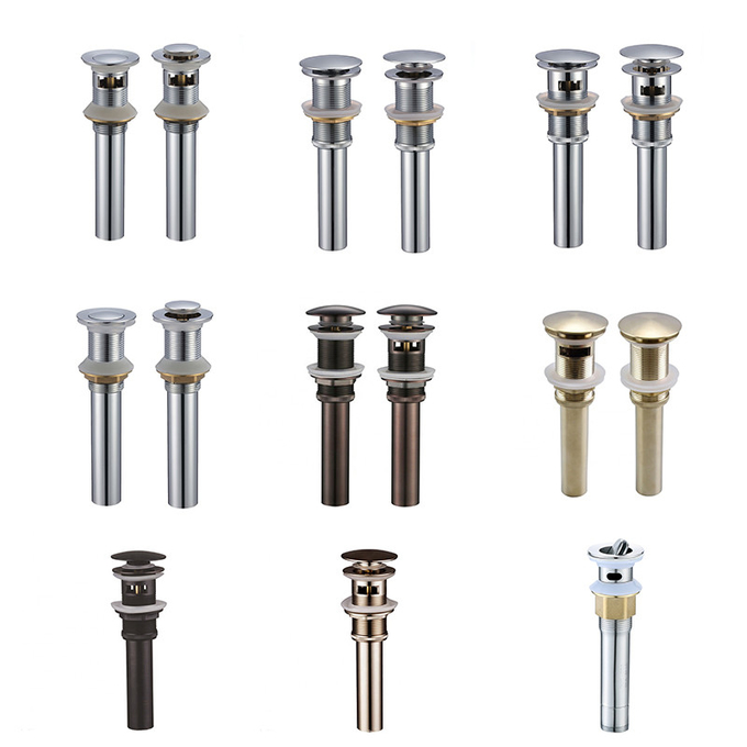 Polished Bathroom Drain Fittings 304 Stainless Steel Pop Up Brushed Nickel Sink Stopper