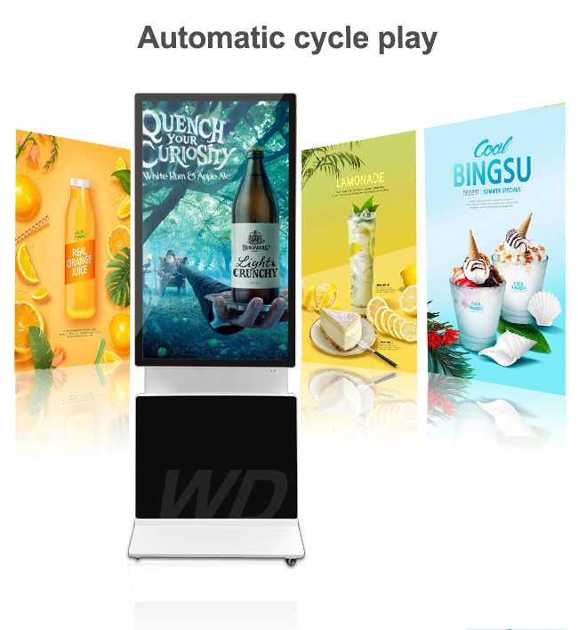 360 Degree Rotating 350nits Digital LCD Signage With Google Service