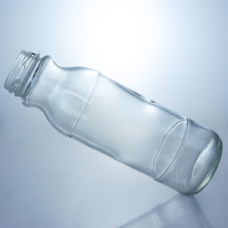 Customized Logo Clear Milk Bottle 320ml 500ml Glass Juice Coffee Bottle With Screw Lid