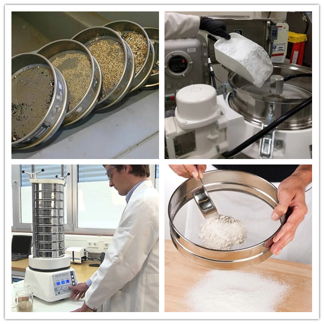 Customized Woven Fine Metal Test Wire Mesh Sieve With 0.6mm Frame Thick