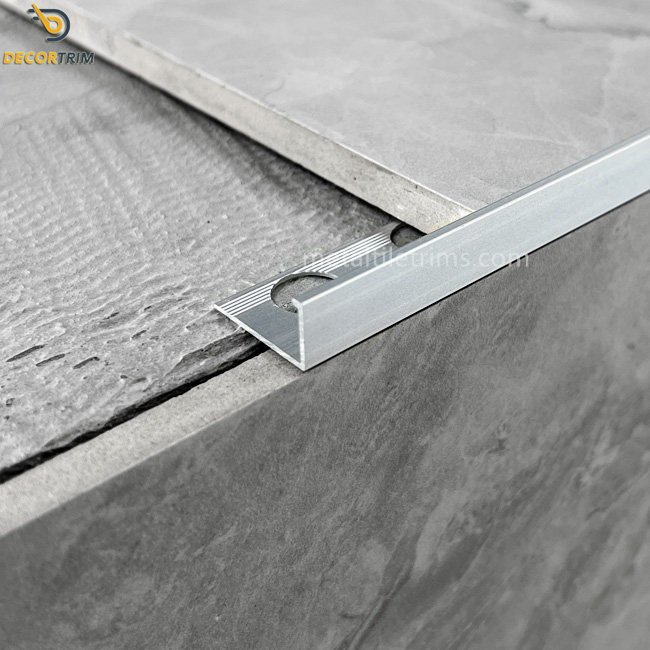 12mm Aluminium Tile Trim Metal Tile Trims Polish Silver Finishing Factory