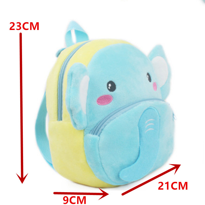 School 3D Cartoon Print Plush Kids Backpack Kindergarten Boys And Girls Mini