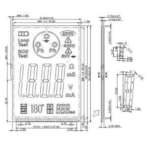 Positive Transmissive TN Segment LCD Display