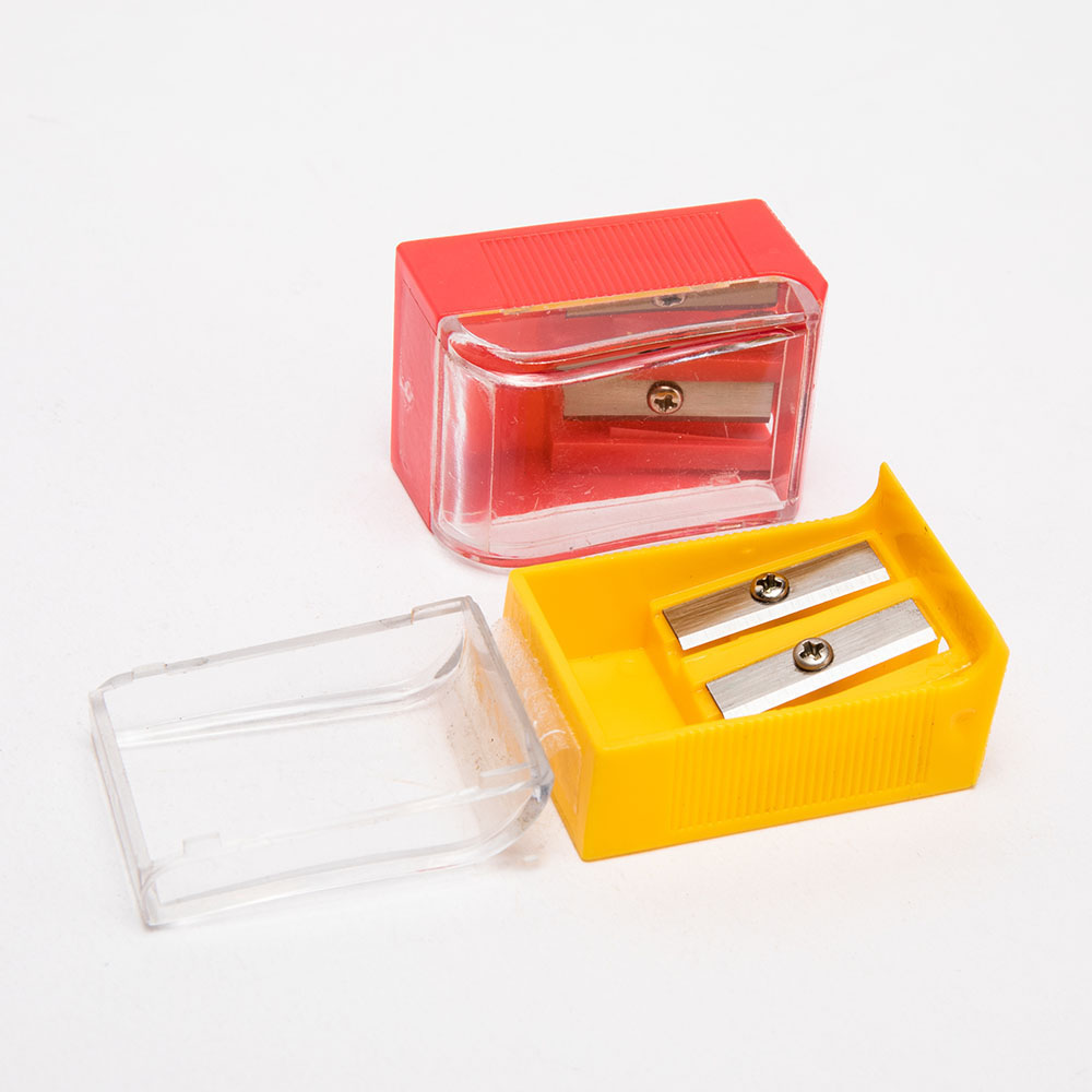School Kids Stationery Dual Hole Pencil Sharpener 11mm