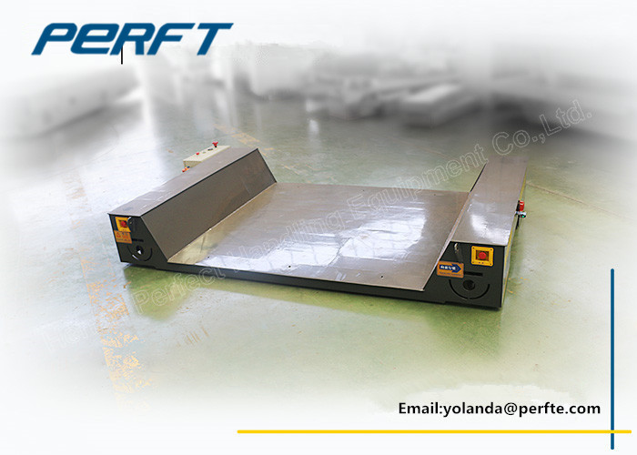 Electric Trackless Heavy Duty Plant Trailer for steel industrial material handling
