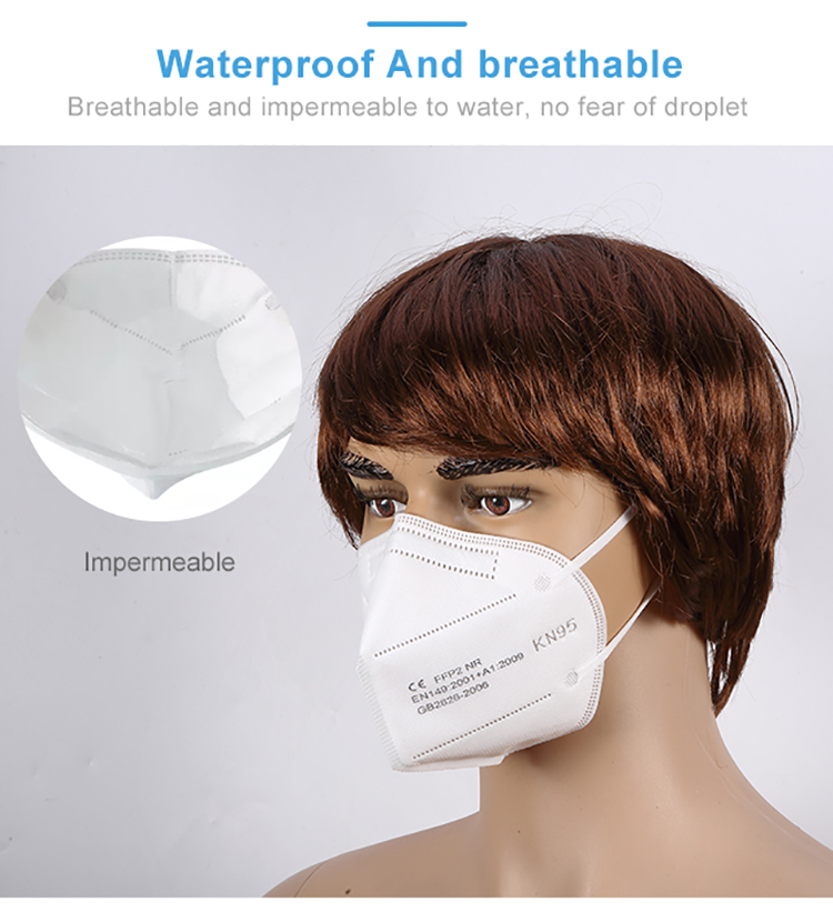 BFE≥ 95% FFP2 Disposable KN95 Face Mask for Public Place