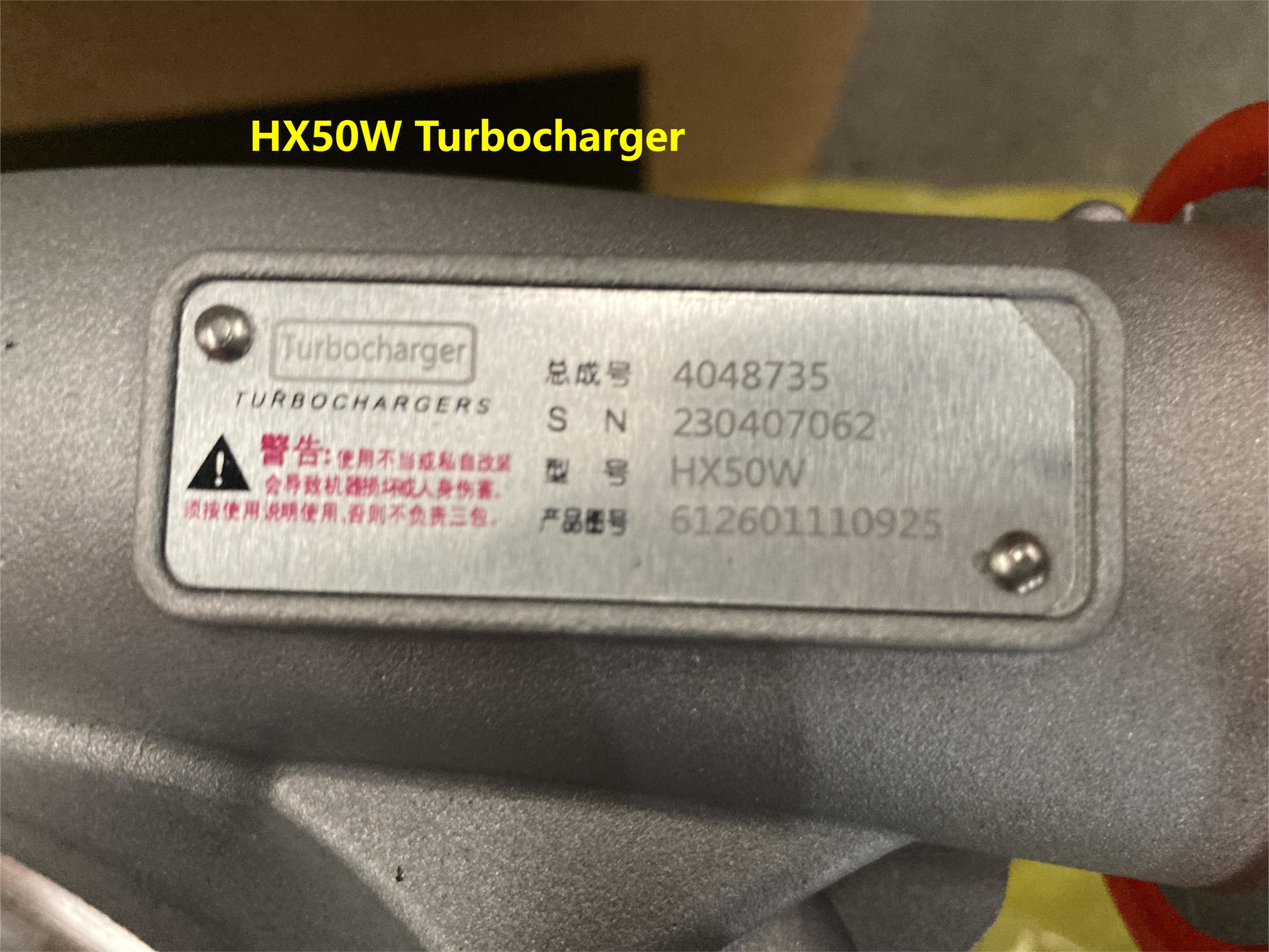 FOTON Turbo HX50W FOTON Truck Spare Parts 4048735 230407062 612601110925