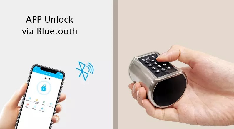 Keyless BLE Password Cylinders TT Lock App Frameless Glass Door Locks