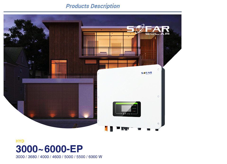 Sofar Low Voltage Hybrid Inverter 4KW 5KW 5.5KW 6KW PV Inverter 3 Phase