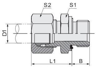 1CB G1/4 Bsp Thread Hose Connector Stainless Steel Hydraulic Hose Adapter Bsp Metric Straight Hydraulic Adapter