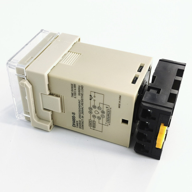 DH48S-2Z 12vdc 24vdc 220vac 380vac Digital Timer 6 time range adjustable 0.1s~99h on-delay time relay