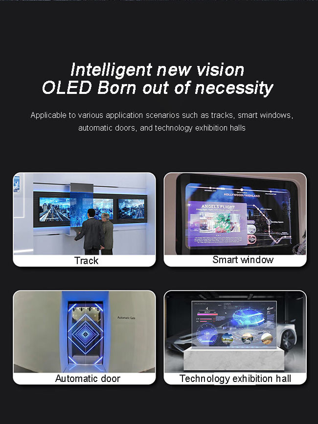 White 65 Inch Transparent OLED Display Commercial Use Translucent OLED