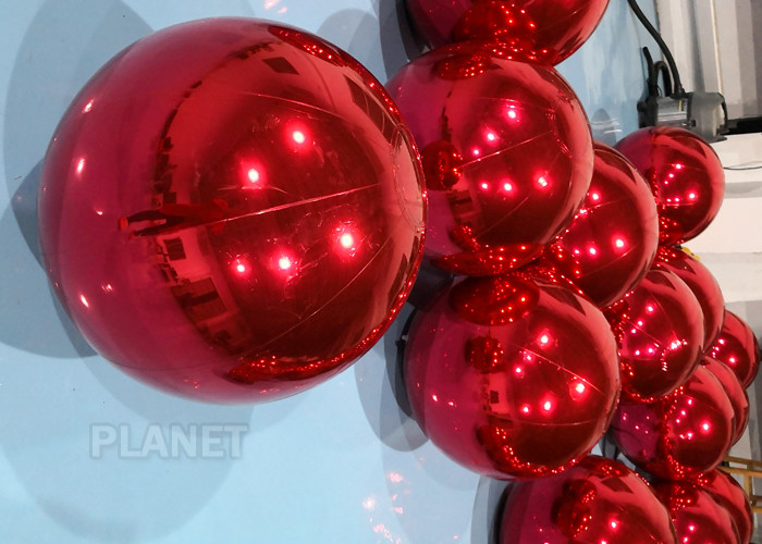 Dazzle Color Inflatable Mirror Ball , 60cm Inflatable Disco Balloon For Wedding Decoration
