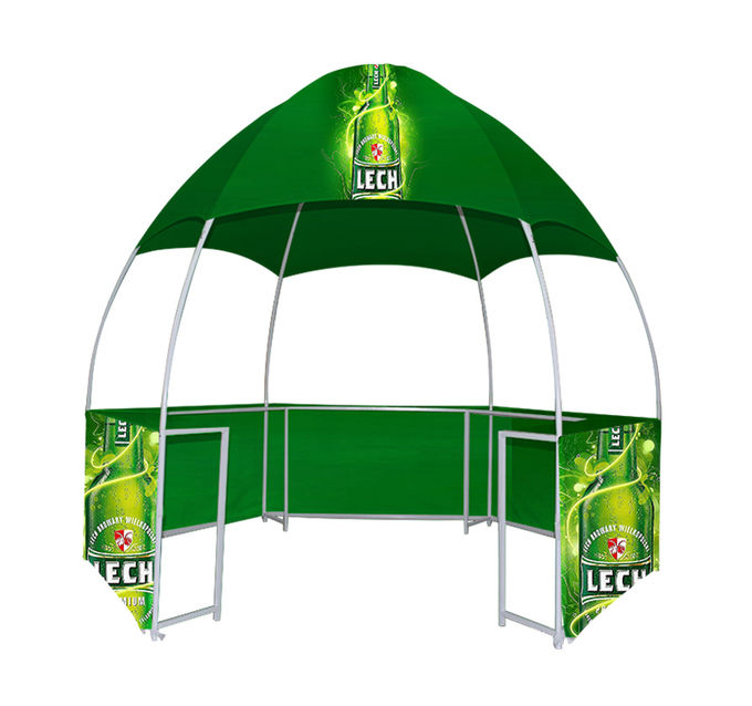 Outdoor Advertising Star Tent Waterproof PU Coated 600D Oxford 3*3M Singe Pole Fire Resistant With Sublimation Printing