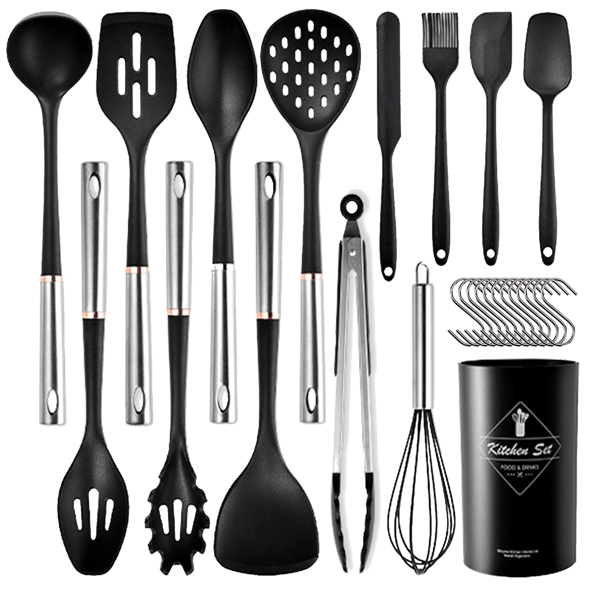 14pcs Kitchen Utensil Set Cooking Utensil Set Non-Stick Kitchen Cookware With Stainless Steel Handle Kitchen Gadgets