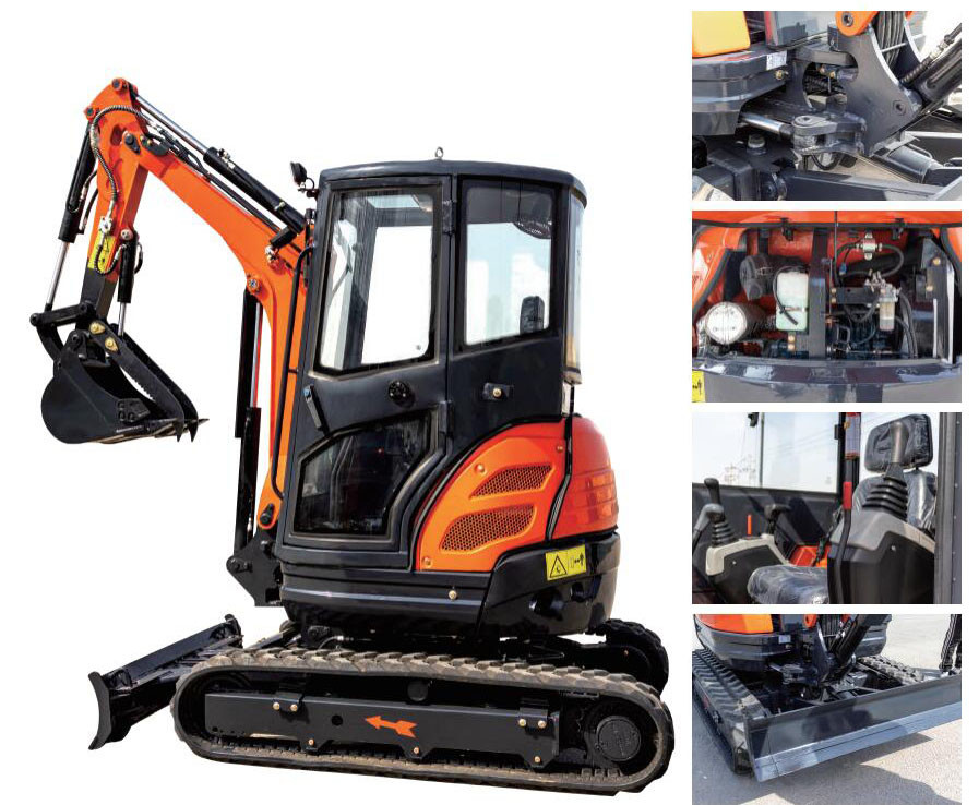 2500kg Cab Hightop Mini Excavator EPA Euro 5 Engine Hydraulic Compact Excavator