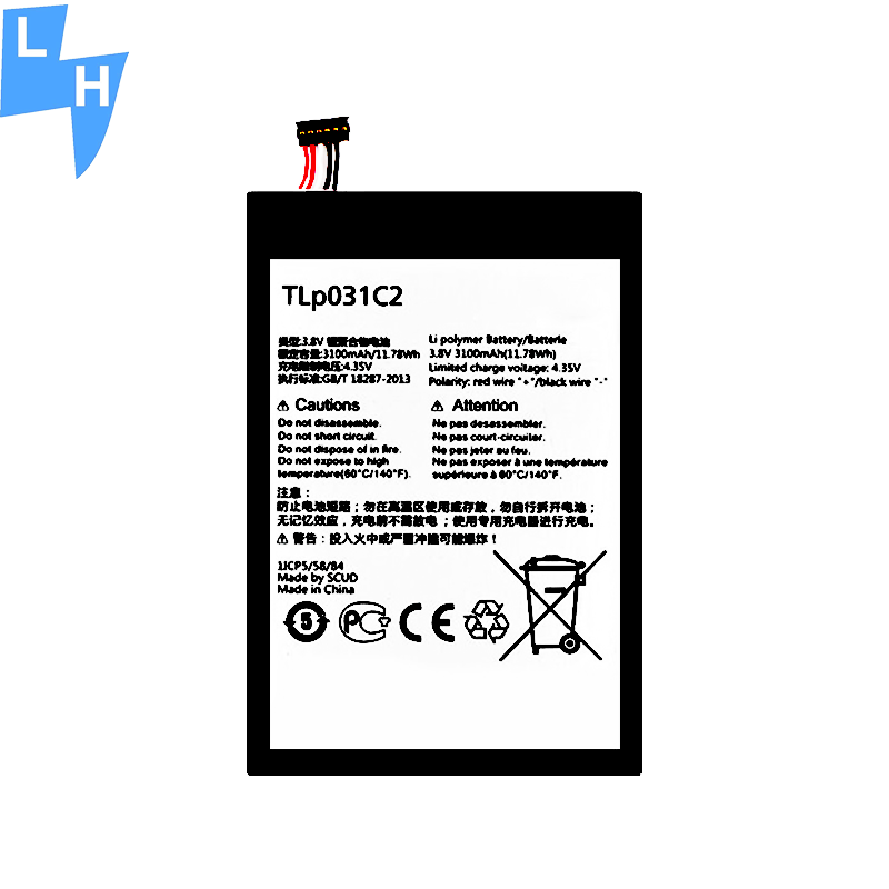 TLp031C2 Battery For Alcatel One Touch OT-8030/B Mobile Smart Phone 3.8V 3100mAh