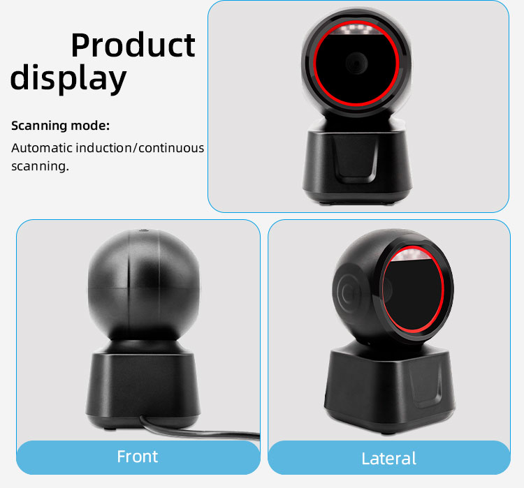 ABS PC Housing Material X7-600 2D Barcode USB QR Code Reader for Desktop Cashier System