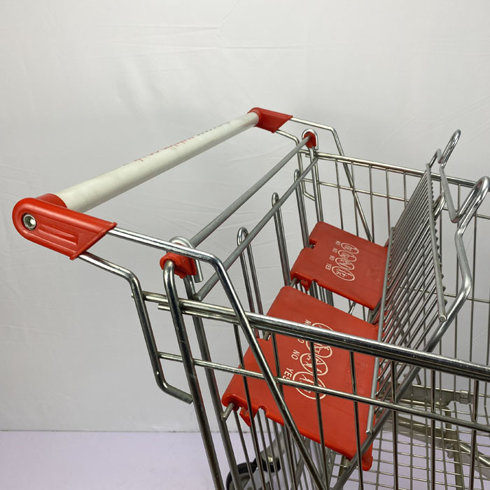 Super Large 275L Metal Shopping Cart Trolley With Foldable Double Child Seats