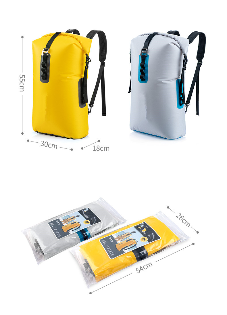 30L TPU Waterproof Backpack Dry Bag Hasp Closure For Camping Tent