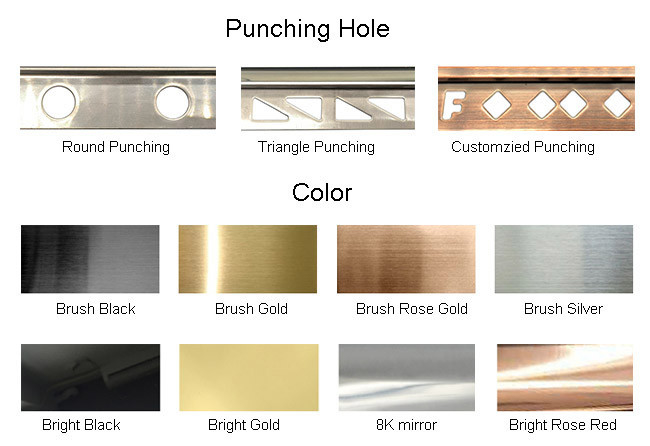 Stainless Steel Floor Transition Strip For Different Level Floors 8k Mirror ODM