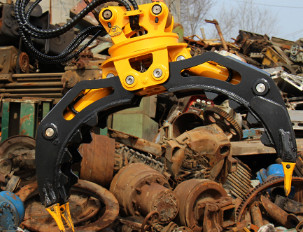 Timber Grab Wood Excavator Rotating Grapple For Forestry Industry 20t Excavator Log Grapple
