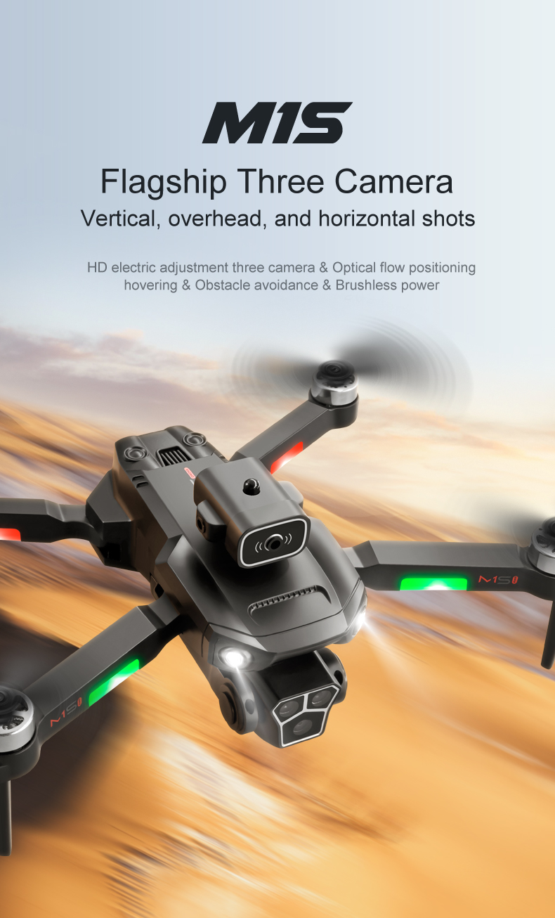 Operator Skill Level M1s Drone 4k Profesional Hd Dual Camera Dron Wifi 1080p Real-time Transmission with Long Flight Time