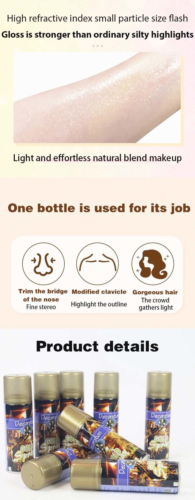 Multifunctional Golden Silver Spray Festive New Christmas New Year Halloween Graduation Diwali Valentine's Day Celebrations