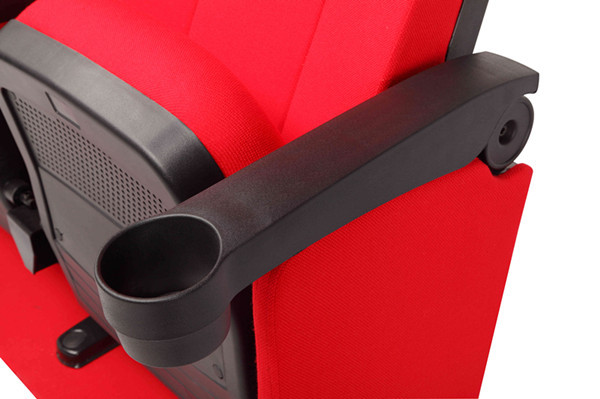 PP Backrest Movie Theatre Chairs Powder Coating Treatment