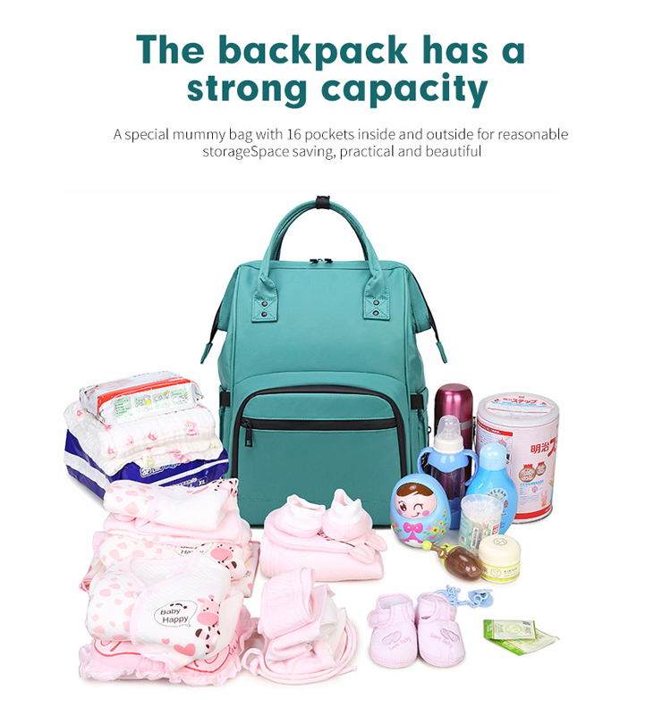 Factory Directory Cheap Mummy Baby Nappy Bag Large Capacity Women Travel Backpack Diaper Bag for Baby