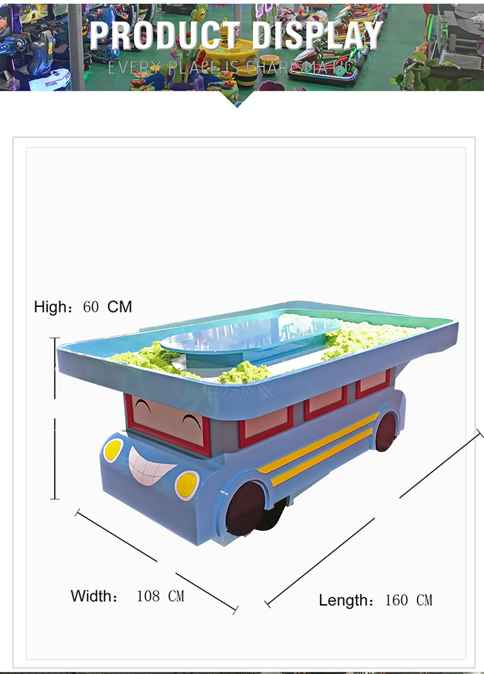 Indoor Amusement Game Machines , Commercial Painting Table Cartoon Car Sand Table Equiped Toys